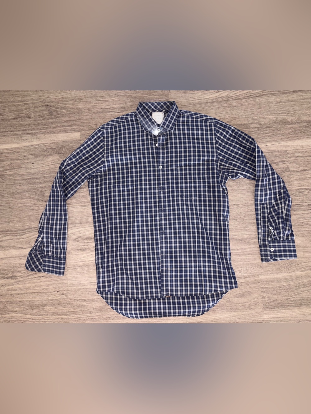 NWOT (Partial Tag attached) Billy Reid Medium Standard Cut Plaid Button
Down